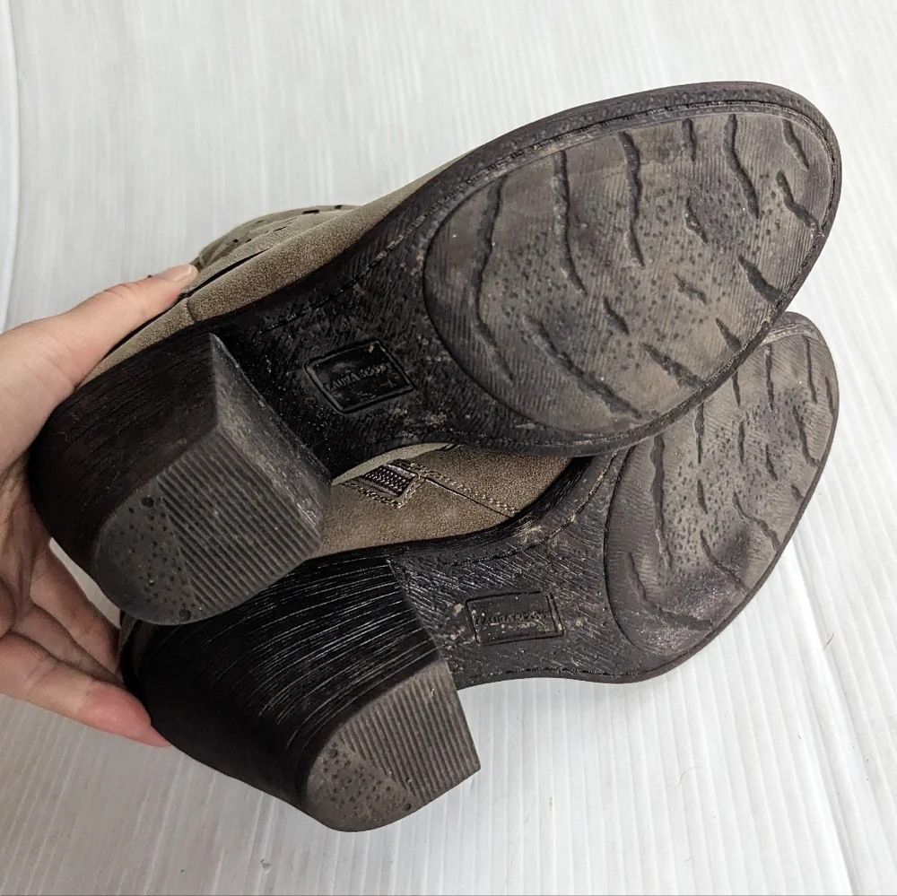 KAREN SCOTT Amanda cuffed ankle buckle heeled booties